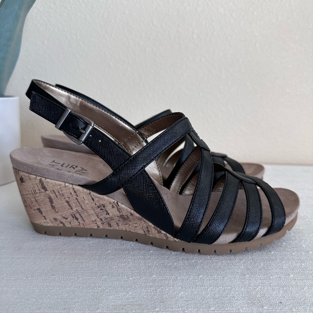 New Naturalizer Novak Strappy Cork Wedge Sandals Women’s 9.5W